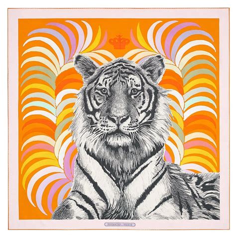 hermes scarf tiger|Tigre Royal double face scarf 90 .